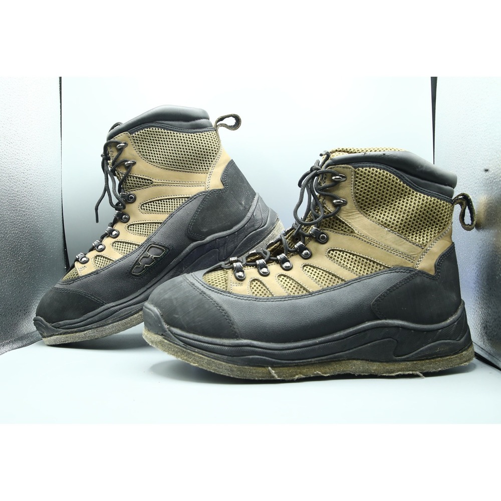 White River Fly Shop Mens Wading Boots 12M WR30129GREY Felt Sole Tan Black - Picture 3 of 10